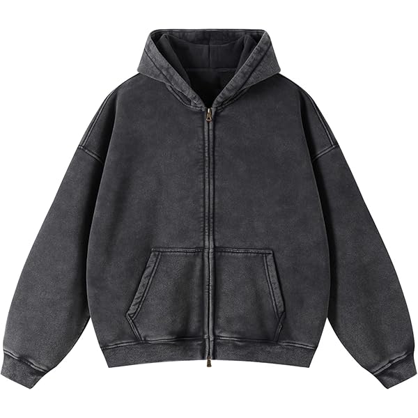 SnowElve Mens Zip Up Hoodie Women Full Zip Hoodies Vintage